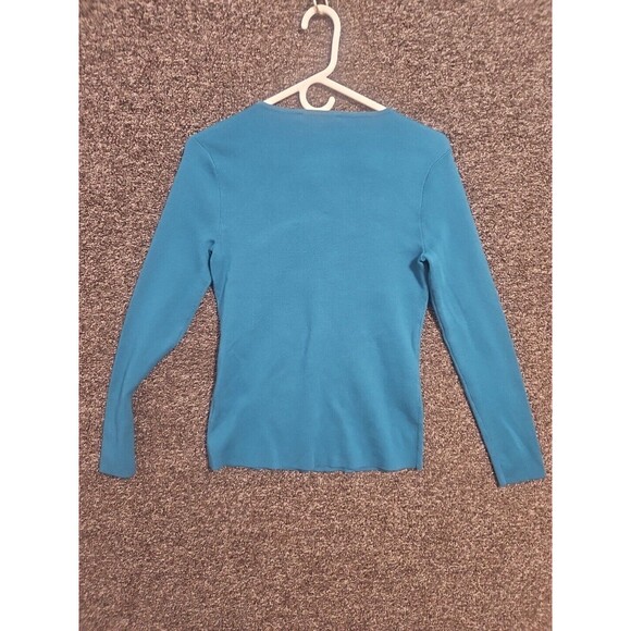 Cyrus Women's Intellect Turquoise Green Small S Cut-Out V N-Neck Top New NWT - Picture 2 of 12